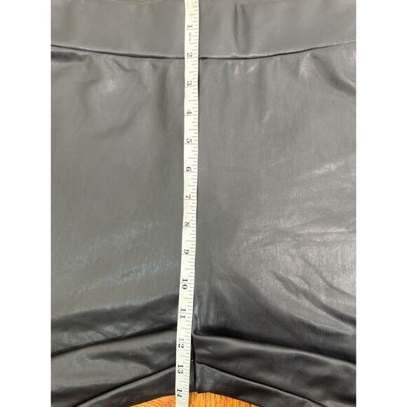 Anthropologie Avec Les Filles High-Waisted Faux Leather Slit Leggings Size S - Picture 7 of 14